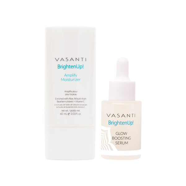 Brighten Up! Amplify Moisturizer + Glow Boosting Serum Kit - Vasanti Cosmetics