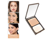 Vasanti Face Base Powder Foundation - Shade V3 Medium Neutral to Medium Golden - with front shot and swatch