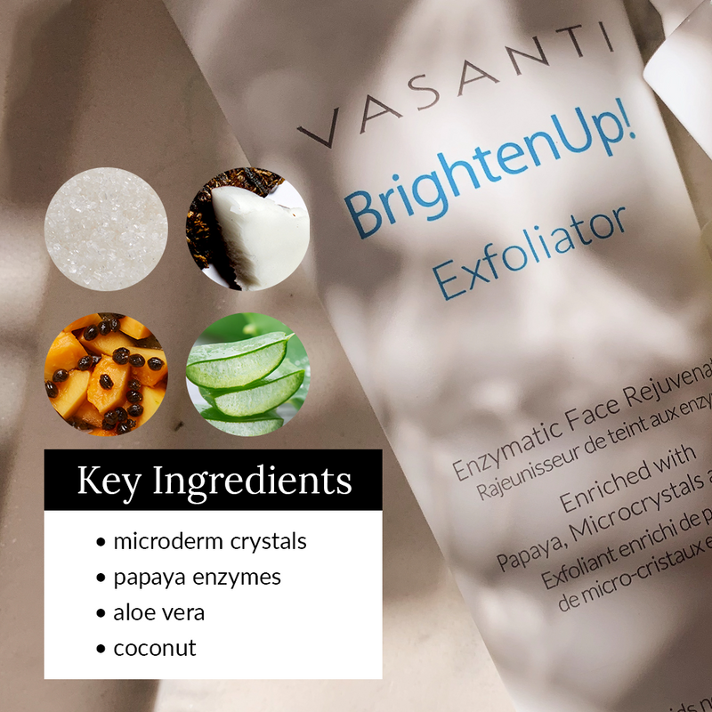 Brighten Up! Exfoliator (Enzymatic Face Rejuvenator) - Vasanti Cosmetics