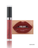 Vasanti Power Oils Lip Gloss - Shade Advocate lip swatch and product front shot