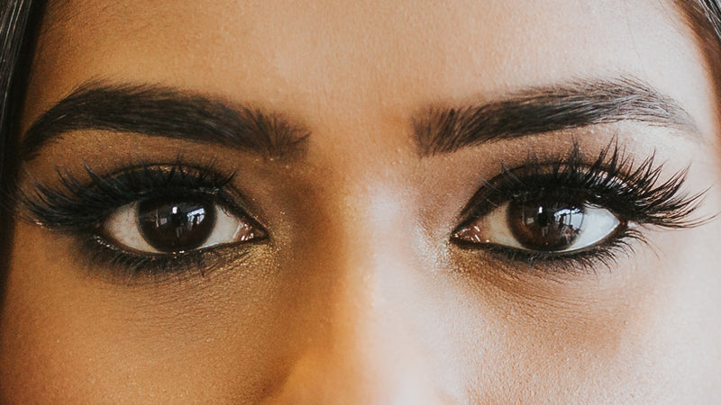 Model wearing Vasanti Kajal Extreme Intense Eyeliner Pencil - Closeup eyes shot