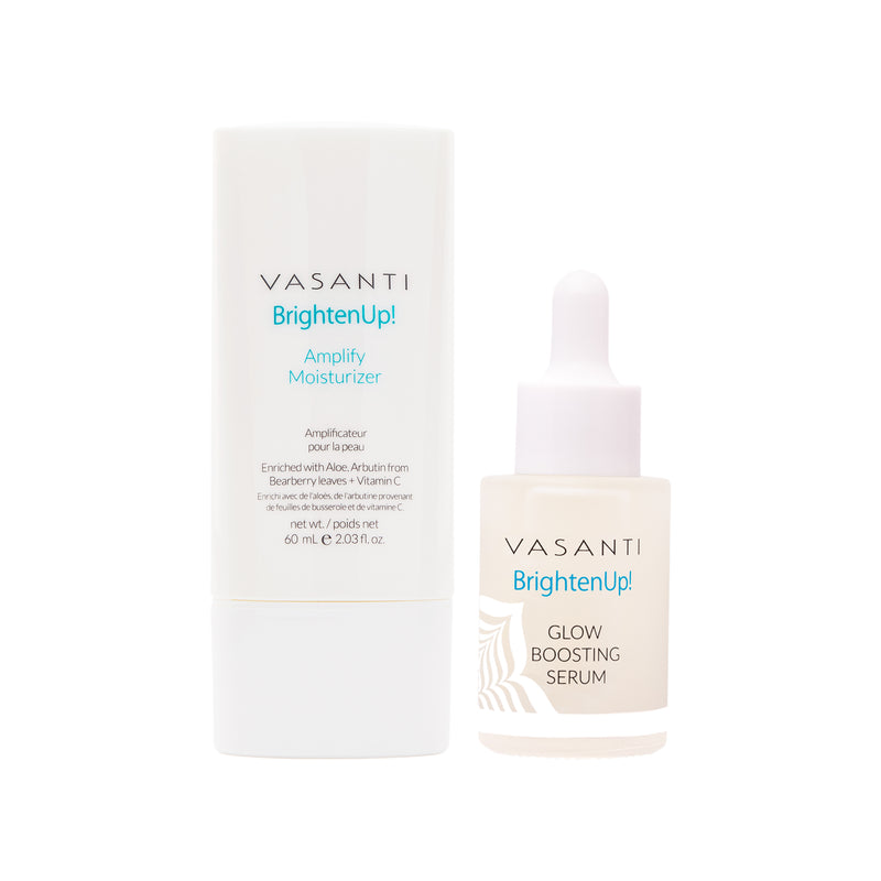 Brighten Up! Amplify Moisturizer + Glow Boosting Serum Kit - Vasanti Cosmetics