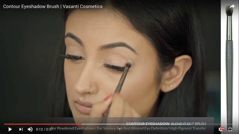 Vasanti Contour Eyeshadow - Blend it out brush - Screenshot from Youtube video