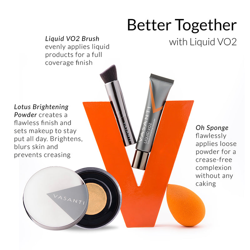 Liquid VO2 Dark Circle Eraser &  VO2 "Flat Angled Foundation" Stubby Brush - Vasanti Cosmetics