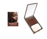Vasanti Face Base Powder Foundation - Shade V816 Deepest Rich - Product shot and skin complexion
